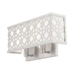 Calinda 2 Light Brushed Nickel ADA Double Sconce by Livex Lighting -Livex Lighting shop brushed nickel livex lighting vanity lighting 49877 91 44 1000