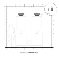 Calinda 2 Light Brushed Nickel ADA Double Sconce by Livex Lighting -Livex Lighting shop brushed nickel livex lighting vanity lighting 49877 91 66 1000