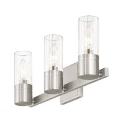 Midtown 3 Light Brushed Nickel Bath Vanity Light by Livex Lighting -Livex Lighting shop brushed nickel livex lighting vanity lighting 50683 91 76 1000
