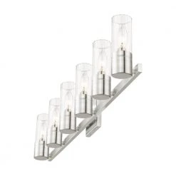 Midtown 6 Light Brushed Nickel Bath Vanity by Livex Lighting -Livex Lighting shop brushed nickel livex lighting vanity lighting 50685 91 1f 1000