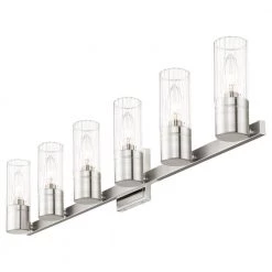 Midtown 6 Light Brushed Nickel Bath Vanity by Livex Lighting -Livex Lighting shop brushed nickel livex lighting vanity lighting 50685 91 4f 1000