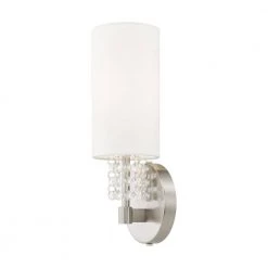 Carlisle 1-Light Brushed Nickel ADA Wall Sconce by Livex Lighting -Livex Lighting shop brushed nickel livex lighting vanity lighting 51030 91 4f 1000