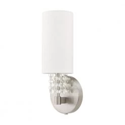 Carlisle 1-Light Brushed Nickel ADA Wall Sconce by Livex Lighting -Livex Lighting shop brushed nickel livex lighting vanity lighting 51030 91 c3 1000