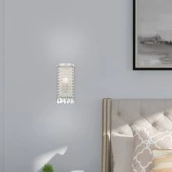Elizabeth 1 Light Brushed Nickel ADA Wall Sconce by Livex Lighting -Livex Lighting shop brushed nickel livex lighting vanity lighting 51061 91 a0 1000