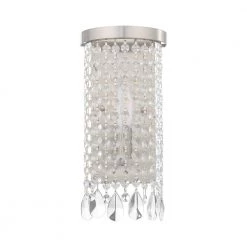 Elizabeth 1 Light Brushed Nickel ADA Wall Sconce by Livex Lighting -Livex Lighting shop brushed nickel livex lighting vanity lighting 51061 91 c3 1000