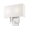 Hollborn 2 Light Brushed Nickel Wall Sconce by Livex Lighting