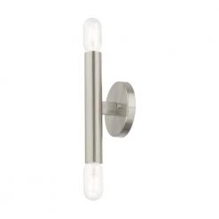 Copenhagen 2 Light Brushed Nickel ADA Wall Sconce by Livex Lighting -Livex Lighting shop brushed nickel livex lighting vanity lighting 51132 91 4f 1000