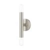 Copenhagen 2 Light Brushed Nickel ADA Wall Sconce by Livex Lighting