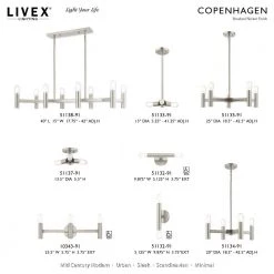 Copenhagen 2 Light Brushed Nickel ADA Wall Sconce by Livex Lighting -Livex Lighting shop brushed nickel livex lighting vanity lighting 51132 91 d4 1000