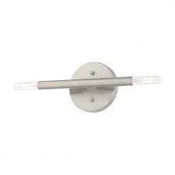 Copenhagen 2 Light Brushed Nickel ADA Wall Sconce by Livex Lighting -Livex Lighting shop brushed nickel livex lighting vanity lighting 51172 91 1f 1000