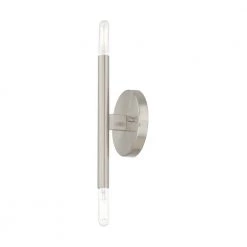 Copenhagen 2 Light Brushed Nickel ADA Wall Sconce by Livex Lighting -Livex Lighting shop brushed nickel livex lighting vanity lighting 51172 91 76 1000