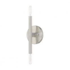 Copenhagen 2 Light Brushed Nickel ADA Wall Sconce by Livex Lighting -Livex Lighting shop brushed nickel livex lighting vanity lighting 51172 91 c3 1000