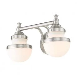 Oldwick 2 Light Brushed Nickel Bath Vanity by Livex Lighting 17 Oldwick 2 Light Brushed Nickel Bath Vanity by Livex Lighting -Livex Lighting shop brushed nickel livex lighting vanity lighting 5712 91 1f 1000