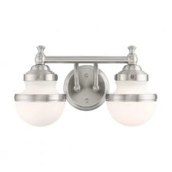 Oldwick 2 Light Brushed Nickel Bath Vanity by Livex Lighting