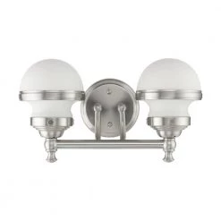 Oldwick 2 Light Brushed Nickel Bath Vanity by Livex Lighting 15 Oldwick 2 Light Brushed Nickel Bath Vanity by Livex Lighting -Livex Lighting shop brushed nickel livex lighting vanity lighting 5712 91 c3 1000