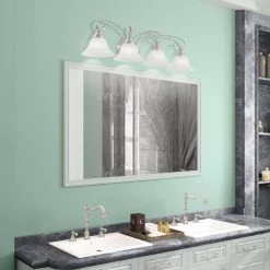 Coronado 4 Light Brushed Nickel Bath Vanity Light by Livex Lighting 13 Coronado 4 Light Brushed Nickel Bath Vanity Light by Livex Lighting -Livex Lighting shop brushed nickel livex lighting vanity lighting 6104 91 1d 1000