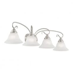 Coronado 4 Light Brushed Nickel Bath Vanity Light by Livex Lighting 18 Coronado 4 Light Brushed Nickel Bath Vanity Light by Livex Lighting -Livex Lighting shop brushed nickel livex lighting vanity lighting 6104 91 1f 1000