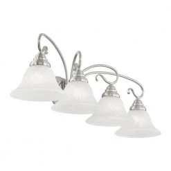 Coronado 4 Light Brushed Nickel Bath Vanity Light by Livex Lighting 19 Coronado 4 Light Brushed Nickel Bath Vanity Light by Livex Lighting -Livex Lighting shop brushed nickel livex lighting vanity lighting 6104 91 44 1000