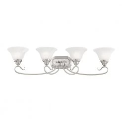Coronado 4 Light Brushed Nickel Bath Vanity Light by Livex Lighting 17 Coronado 4 Light Brushed Nickel Bath Vanity Light by Livex Lighting -Livex Lighting shop brushed nickel livex lighting vanity lighting 6104 91 4f 1000