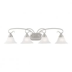 Coronado 4 Light Brushed Nickel Bath Vanity Light by Livex Lighting