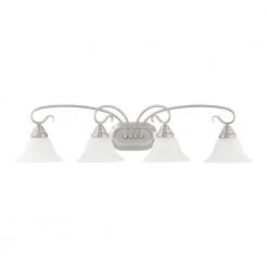 Coronado 4 Light Brushed Nickel Bath Vanity Light by Livex Lighting 16 Coronado 4 Light Brushed Nickel Bath Vanity Light by Livex Lighting -Livex Lighting shop brushed nickel livex lighting vanity lighting 6104 91 c3 1000