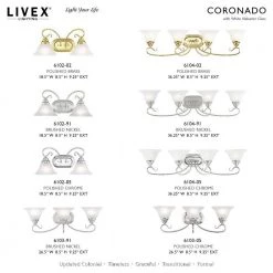 Coronado 4 Light Brushed Nickel Bath Vanity Light by Livex Lighting 21 Coronado 4 Light Brushed Nickel Bath Vanity Light by Livex Lighting -Livex Lighting shop brushed nickel livex lighting vanity lighting 6104 91 d4 1000
