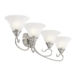 Coronado 4 Light Brushed Nickel Bath Vanity Light by Livex Lighting 20 Coronado 4 Light Brushed Nickel Bath Vanity Light by Livex Lighting -Livex Lighting shop brushed nickel livex lighting vanity lighting 6104 91 fa 1000