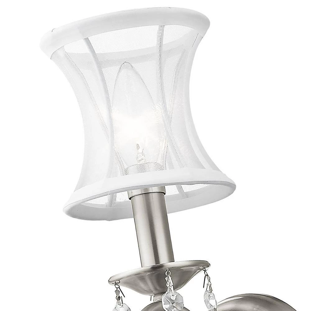 New Castle 1-Light Wall Brushed Nickel Incandescent Wall Sconce by Livex Lighting 2 New Castle 1-Light Wall Brushed Nickel Incandescent Wall Sconce by Livex Lighting - Image 2