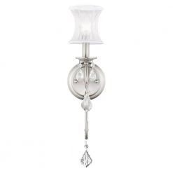 New Castle 1-Light Wall Brushed Nickel Incandescent Wall Sconce by Livex Lighting 14 New Castle 1-Light Wall Brushed Nickel Incandescent Wall Sconce by Livex Lighting -Livex Lighting shop brushed nickel livex lighting vanity lighting 6301 91 fa 1000