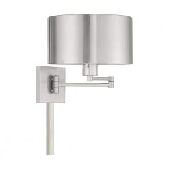 Swing Arm Wall Lamps 1 Light Brushed Nickel Swing Arm Wall Lamp by Livex Lighting -Livex Lighting shop brushed nickel livex lighting wall lamps 40034 91 44 1000