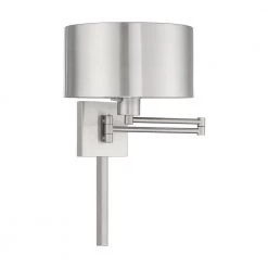 Swing Arm Wall Lamps 1 Light Brushed Nickel Swing Arm Wall Lamp by Livex Lighting -Livex Lighting shop brushed nickel livex lighting wall lamps 40034 91 c3 1000