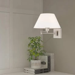 Swing Arm Wall Lamps 1 Light Brushed Nickel Swing Arm Wall Lamp by Livex Lighting -Livex Lighting shop brushed nickel livex lighting wall lamps 40039 91 1d 1000