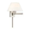 Swing Arm Wall Lamps 1 Light Brushed Nickel Swing Arm Wall Lamp by Livex Lighting