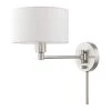 Brushed Nickel Hardwired Swing Arm Wall Lamp by Livex Lighting