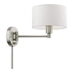 Brushed Nickel Hardwired Swing Arm Wall Lamp by Livex Lighting -Livex Lighting shop brushed nickel livex lighting wall lamps 40080 91 76 1000