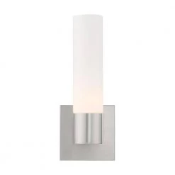 Aero 1 Light Brushed Nickel ADA Wall Sconce by Livex Lighting -Livex Lighting shop brushed nickel livex lighting wall sconces 10101 91 4f 1000