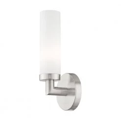 Aero 1 Light Brushed Nickel ADA Wall Sconce by Livex Lighting -Livex Lighting shop brushed nickel livex lighting wall sconces 10103 91 1f 1000