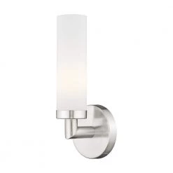 Aero 1 Light Brushed Nickel ADA Wall Sconce by Livex Lighting