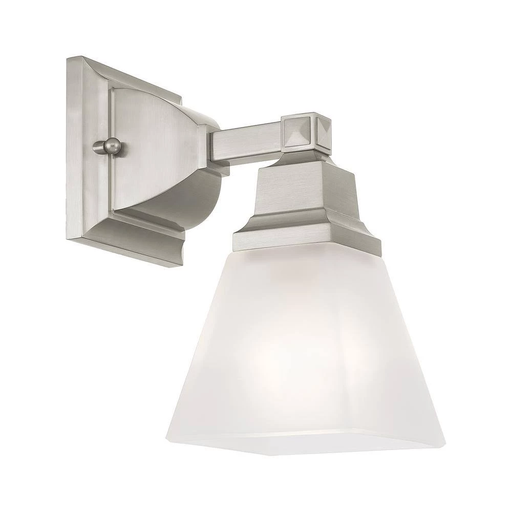 Mission 1 Light Brushed Nickel Wall Sconce by Livex Lighting 7 Mission 1 Light Brushed Nickel Wall Sconce by Livex Lighting - Image 7