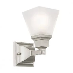 Mission 1 Light Brushed Nickel Wall Sconce by Livex Lighting 16 Mission 1 Light Brushed Nickel Wall Sconce by Livex Lighting -Livex Lighting shop brushed nickel livex lighting wall sconces 1031 91 44 1000
