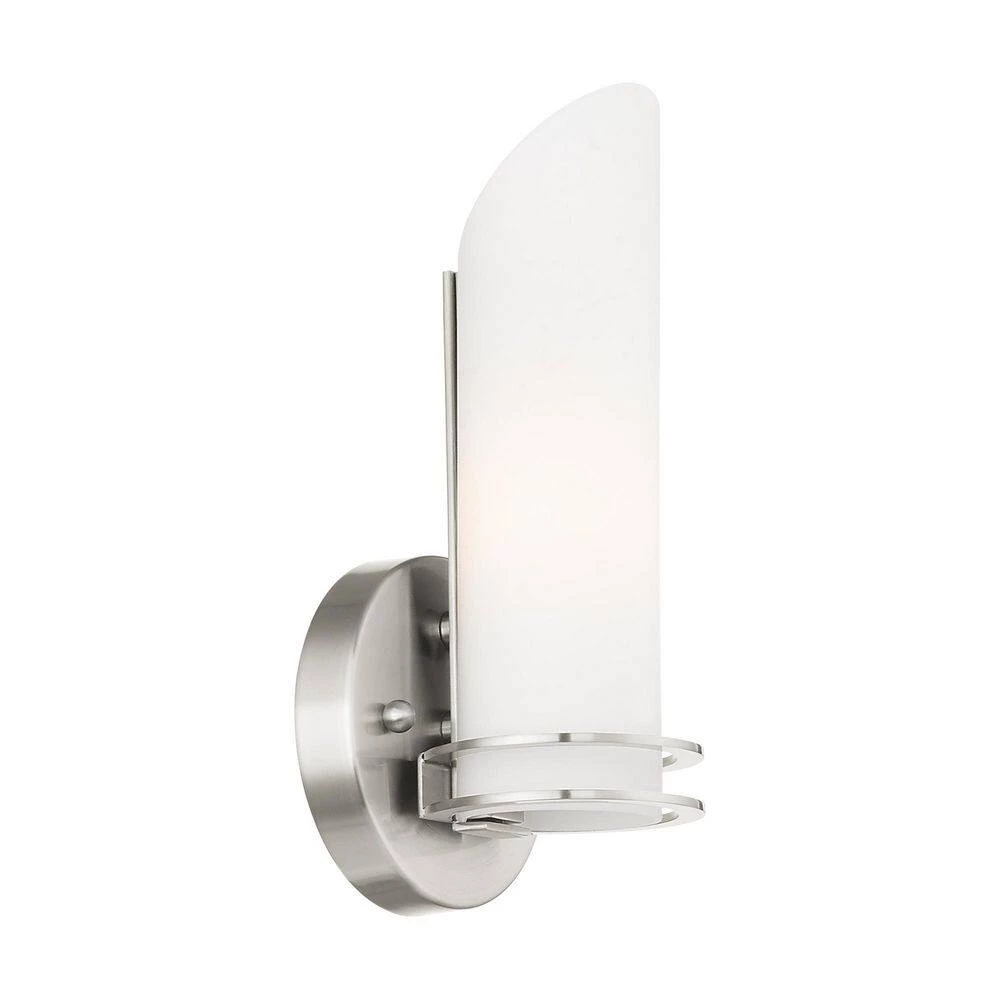 Pelham 1 Light Brushed Nickel Bath Vanity/Wall Sconce by Livex Lighting 8 Pelham 1 Light Brushed Nickel Bath Vanity/Wall Sconce by Livex Lighting - Image 8