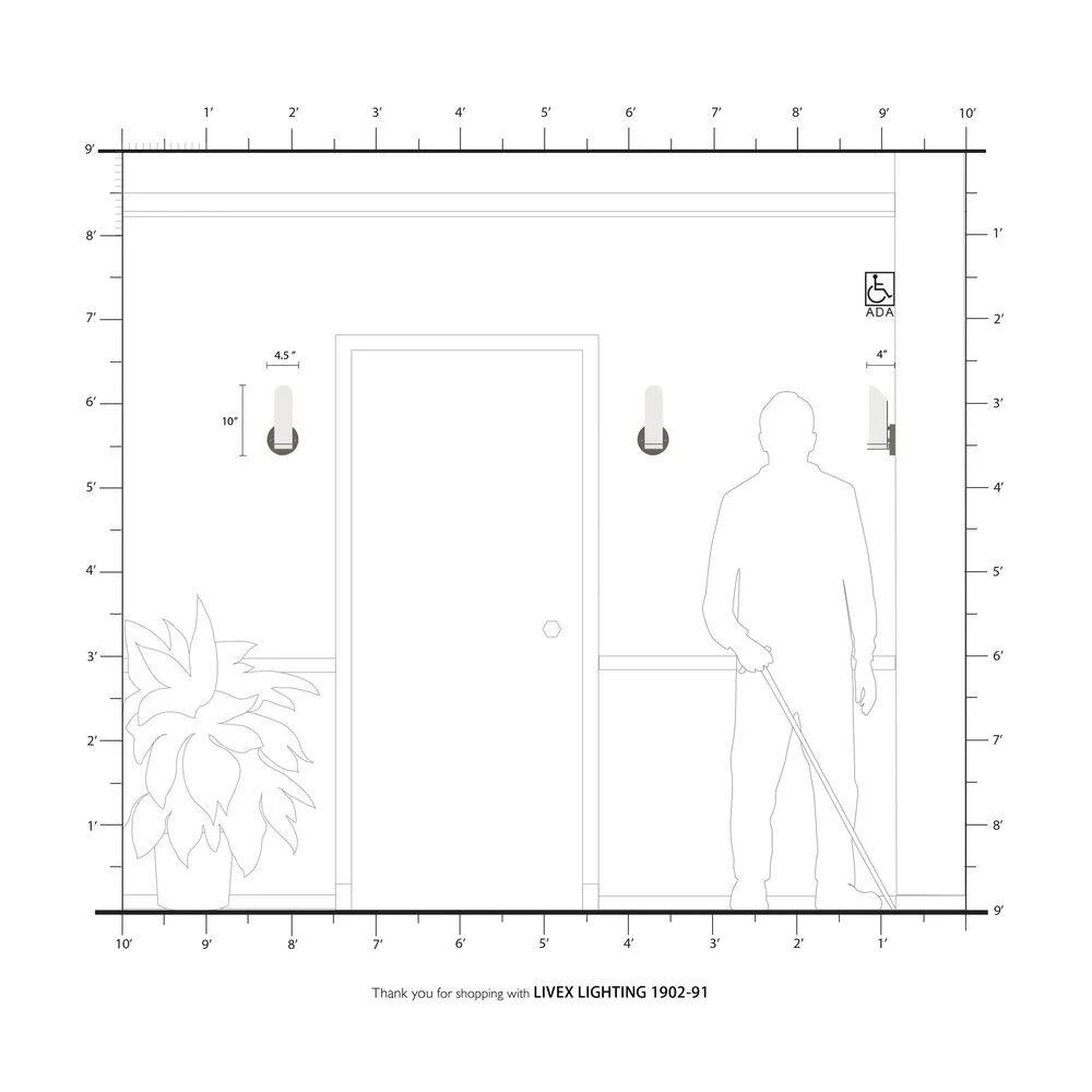 Pelham 1 Light Brushed Nickel Bath Vanity/Wall Sconce by Livex Lighting 5 Pelham 1 Light Brushed Nickel Bath Vanity/Wall Sconce by Livex Lighting - Image 5