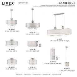 Arabesque 1 Light Brushed Nickel ADA Wall Sconce by Livex Lighting -Livex Lighting shop brushed nickel livex lighting wall sconces 41100 91 d4 1000