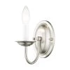 Home Basics 1 Light Brushed Nickel Wall Sconce by Livex Lighting
