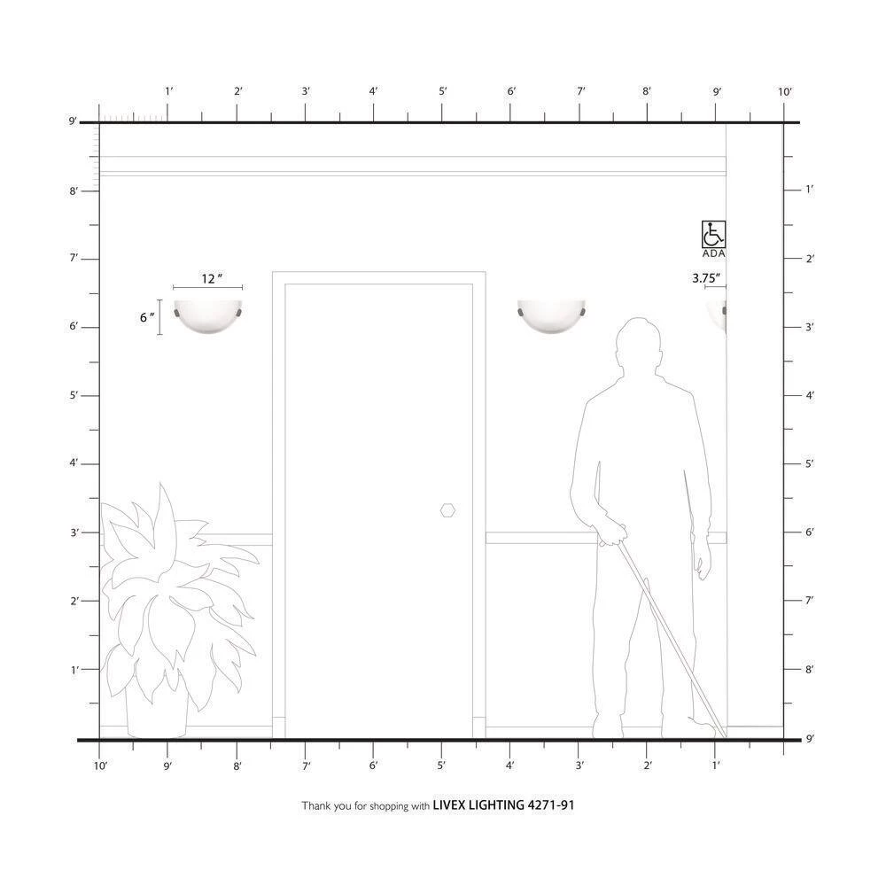 Oasis 1 Light Brushed Nickel Wall Sconce by Livex Lighting 2 Oasis 1 Light Brushed Nickel Wall Sconce by Livex Lighting - Image 2