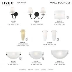 Oasis 1 Light Brushed Nickel Wall Sconce by Livex Lighting 13 Oasis 1 Light Brushed Nickel Wall Sconce by Livex Lighting -Livex Lighting shop brushed nickel livex lighting wall sconces 4271 91 d4 1000