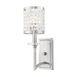 Grammercy 1 Light Brushed Nickel Wall Sconce by Livex Lighting
