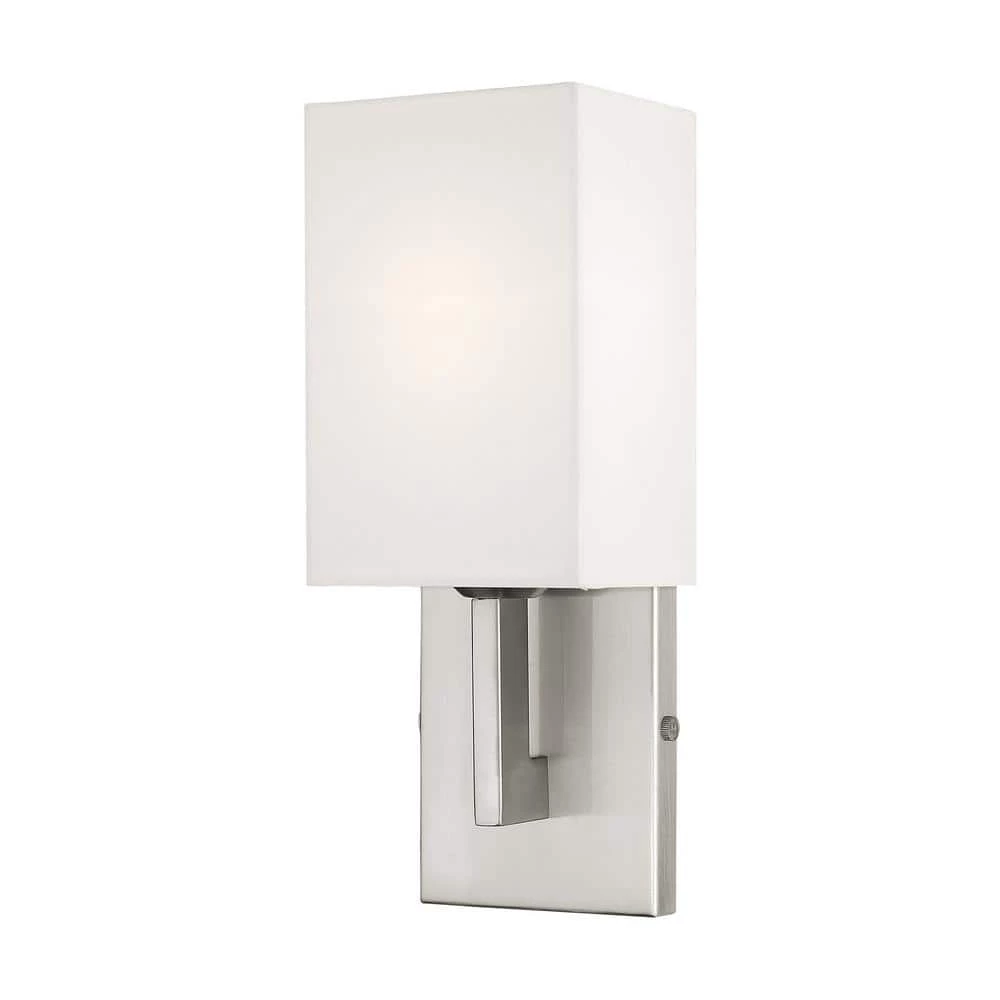 Hollborn 1 Light Brushed Nickel Wall Sconce by Livex Lighting 1 Hollborn 1 Light Brushed Nickel Wall Sconce by Livex Lighting