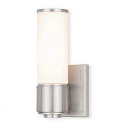 Weston 1 Light Brushed Nickel ADA Wall Sconce/ Bath Vanity by Livex Lighting
