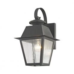 Mansfield 1 Light Charcoal Outdoor Wall Sconce by Livex Lighting -Livex Lighting shop charcoal livex lighting outdoor sconces 2162 61 4f 1000
